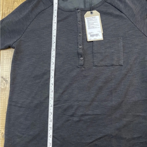 Prana Women's Black Charcoal Long-Sleeve Henley Jersey T-Shirt Top Size M - Picture 8 of 10